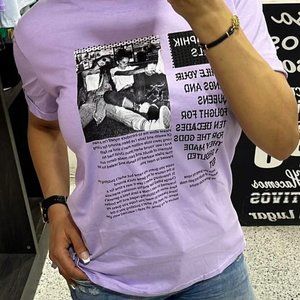 Graphic T-Shirt Short Sleeve. 29" Long. Magenta & Rhinestone.One SIze (Fits S-L)